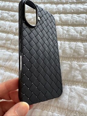 Black Woven Texture iphone16 Case